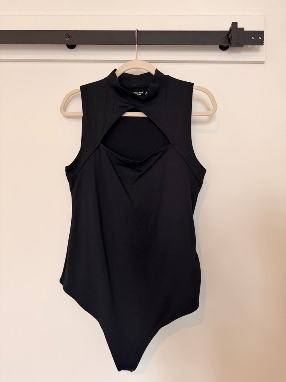 Abercrombie & Fitch Black Sleeveless Cutout Bodysuit